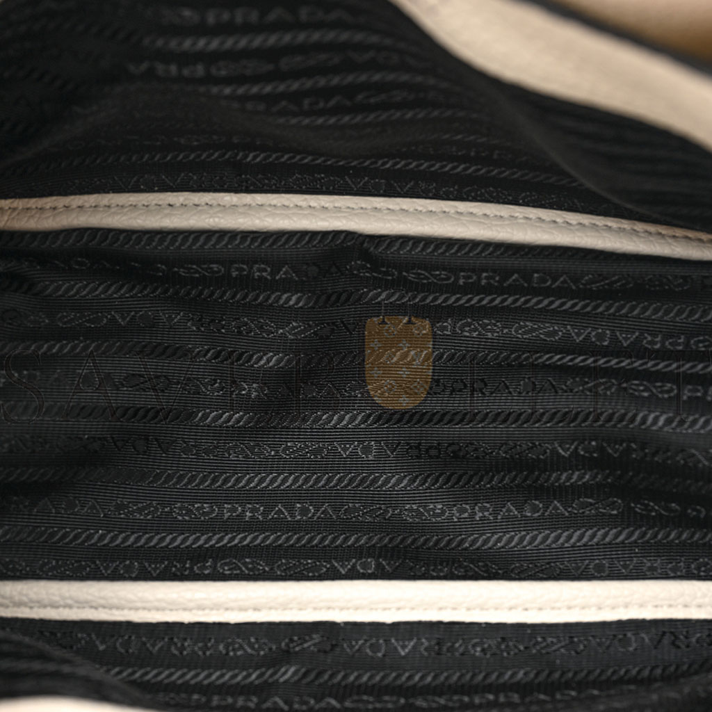 Pra*a vitello daino top handle white (33*29*13cm)